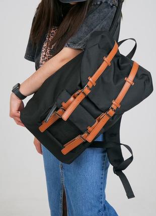 Стильный женский рюкзак newyork классический черный цвет1 фото