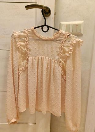 Розовая блуза zara