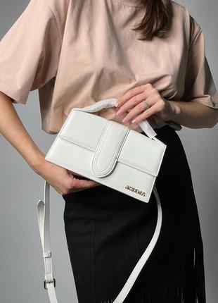 Сумка jacquemus le grand bambino white9 фото