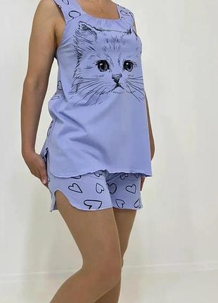 Піжама жіноча майка з шортами з 44 по 62