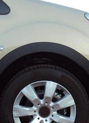 Накладки на арки (4 шт, чорні) xtr, 2 бокові двері, пластик для citroen berlingo 2008-2018 рр