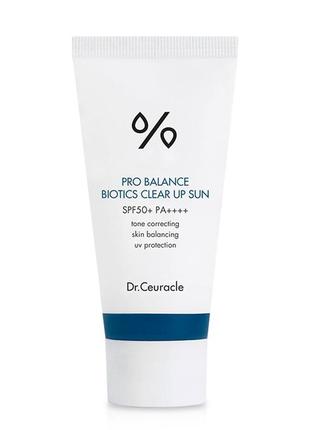 Dr.ceuracle pro balance biotics clear up sun солнцезащитный крем