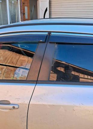 Вітровики з хром із смужкою hb/sd (4 шт, sunplex chrome) для opel astra j 2009-2015 рр