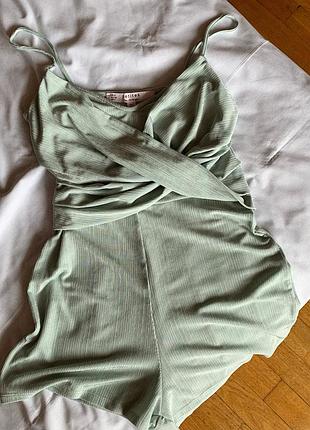 Мятный короткий ромпер miss selfridge3 фото
