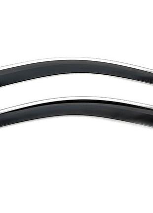 Ветровики с хромированным молдингом (2 шт, niken) для mercedes vito w639 2004-2014 гг