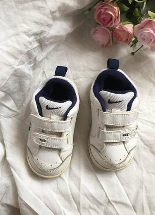 Nike оригинал 21 размер 12 см кеды кожа широкий носик