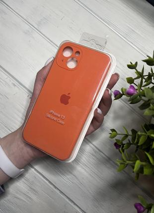 Чохол на iphone 13 квадратні борти чохол на айфон silicone case full camera на apple