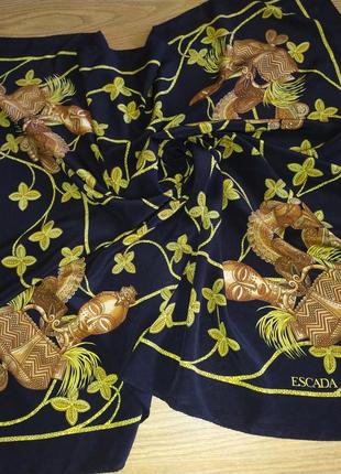 Escada розкішна вінтажна шовкова хустка
