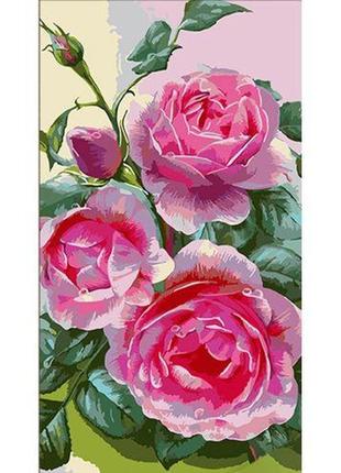 Картина за номерами "троянди" 50х25 см