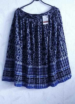 Тонкая летняя юбка, плиссе, 48-50-52, гипоаллергенный полиэстер, jessica