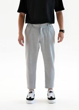 Сірі стильні брюки чоловічі оверсайз