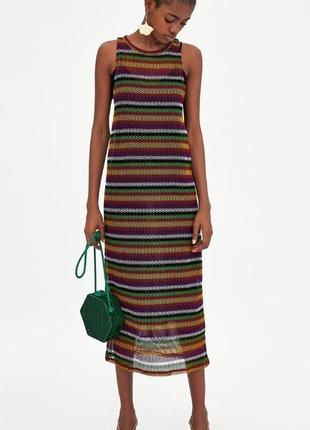 Пляжна сукня сітка zara р.s