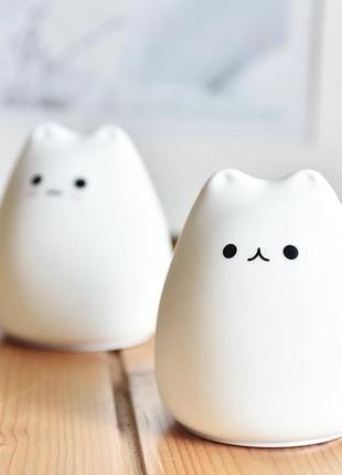 Силіконовий нічник котик