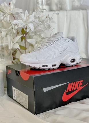 Кроссовки nike air max tn plus белые женские / мужские