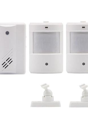 Безпровідний дверний дзвінок з 2-мя датчиками руху leshp dd1407 - 2 комплект дзвінок для дверей