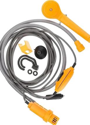 Портативний туристичний автомобільний душ від прикурювача 12 v (розпилювач, насос з адаптером) do-89