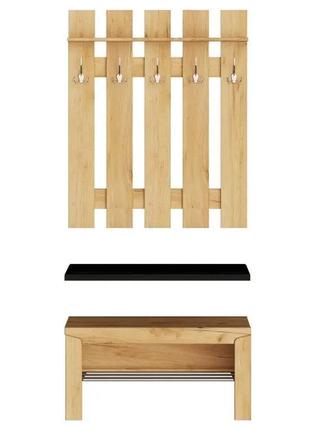 Передпокій еверест ліберті 1 (модульний - 2 елементи) дуб крафт золотий (dtm-2184)