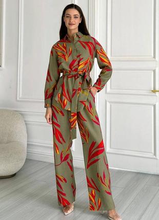Жіночий костюм з костюмної тканини лляного переплетіння  44-50 розміри4 фото