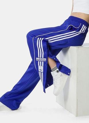 Спортивні сині штани adidas на кнопках adibreak