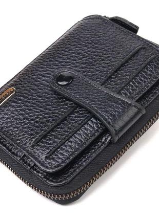 Стильное женское портмоне из натуральной кожи canpellini 21490 черное стильный кошелек бумажник для женщин