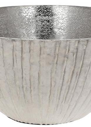 Декоративное блюдо (фруктовница) "estet" 32х15см, металл, серебро декоративное сервировочное блюдо