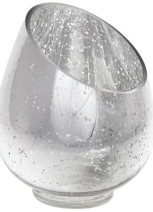 Подсвечник aiken "серебро антик" 16х20см, стеклянный красивый подсвечник