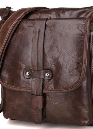 Сумка мужская vintage 14091 коричневая стильная сумка для мужчин
