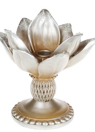 Подсвечник декоративный saaling "магнолия" 16.5х15.1х16.9см, шампань красивый подсвечник