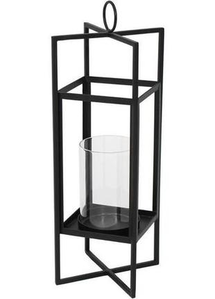 Підсвічник металевий "ravenna teco" 43 см зі скляною колбою гарний свічник