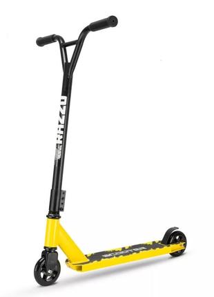 Трюковий самокат razzo go city 100 мм. алюмінієвий hst1-100 yellow самокат для трюков