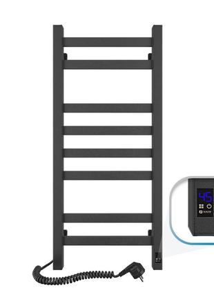 Полотенцесушитель авангард 360х800 sensor левый с таймером, чёрный муар электрическая сушилка для полотенец в