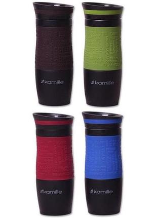 Термокухоль kamille machiato-ii 380 мл з неіржавкої сталі міні термос термокухоль