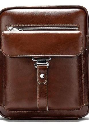 Сумка cтильная мужская vintage 14829 коричневая стильная сумка для мужчин