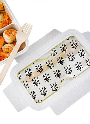 Ланч бокс гербы (из пшеничного эко-волокна) пищевой судочек контейнер для еды