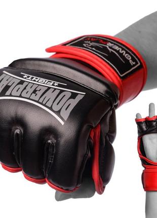 Перчатки mma powerplay 3058 черно-красные m перчатки для единоборств