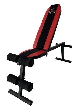 Лава універсальна (для жиму та преса) wcg-1010 спортивна тренажерна лава