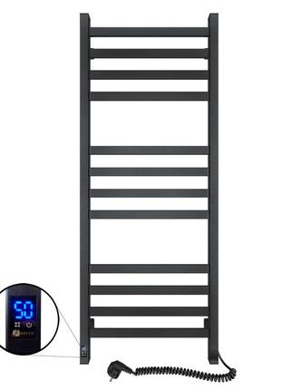 Полотенцесушитель авангард 480х1200 sensor правый с таймером, чёрный муар электрическая сушилка для полотенец