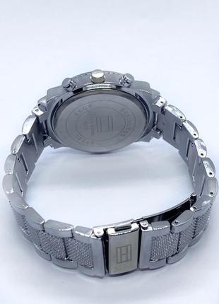 Часы женские наручные тоmmy нilfigеr (томми хилфигер), серебро с белым циферблатом ( код: ibw901so )4 фото