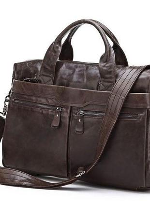 Сумка мужская vintage 14088 коричневая стильная сумка для мужчин