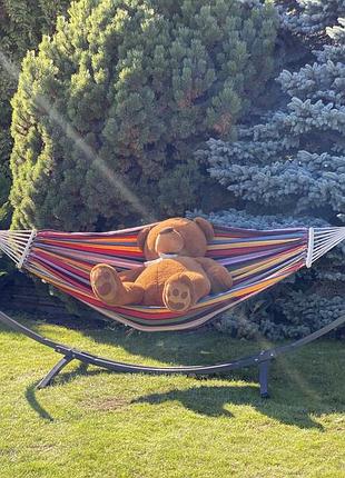 Двомісний гамак із планкою summer класичний xxl 200х150 wcg