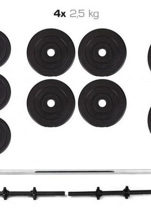 Штанга + гантели набор 38 кг (гриф 160 см) спортивная набор штанга с гантелями