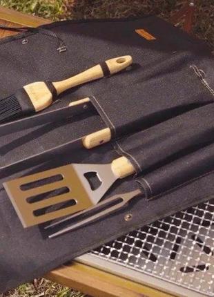 Набір інструментів naturehike для барбекю (4 предмети в чохлі)