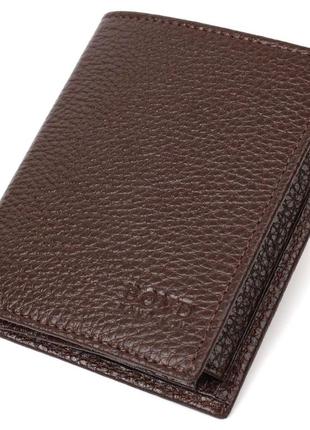 Стильний чоловічий гаманець невеликого розміру з натуральної шкіри bond 21993 коричневий гаманець для