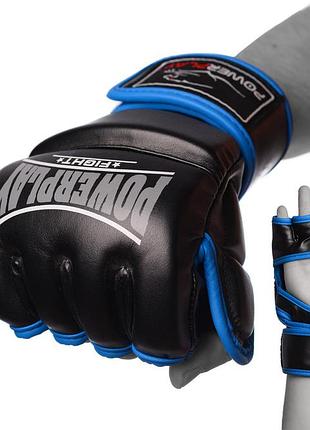 Перчатки для mma powerplay 3058 черно-синие m перчатки для единоборств