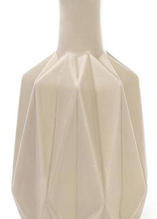 Ваза керамическая stone flower 20см, песочного цвета красивая ваза для цветов