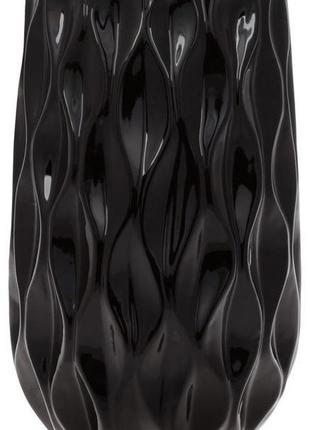 Ваза керамічна stone flower "anaitis" 28 см, чорна красива ваза для квітів