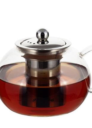 Чайник стеклянный заварочный kamille 500мл со съемным ситечком (0783s) заварник чайник для заваривания чая