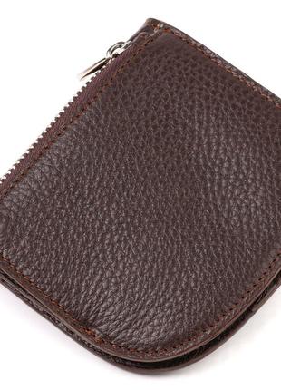 Полукруглое женское портмоне из натуральной кожи флотар canpellini 21835 коричневое стильный кошелек бумажник