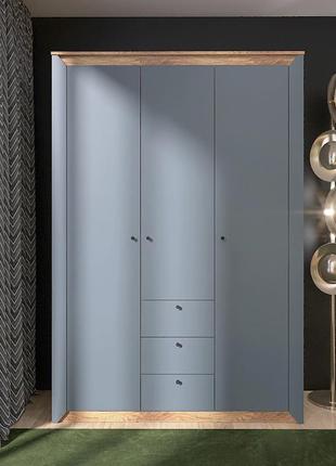 Шафа тридверна еверест нордік-1400 графіт + дуб крафт золотий (dtm-5538)