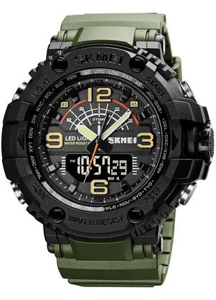 Чоловічий спортивний наручний годинник skmei 1617 зелений